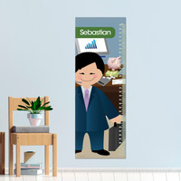 A Boy Crunching Numbers Kids Growth Chart