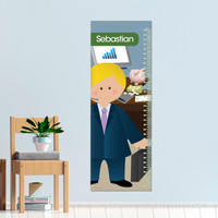 A Boy Crunching Numbers Kids Growth Chart