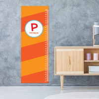 Fun Initials Orange Growth Chart