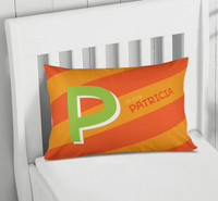 Brilliant Initial Orange Pillowcase Cover