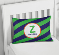 Fun Initials Green Pillowcase Cover