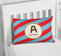 Fun Initials Red Pillowcase Cover