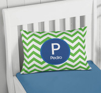 Chevron Green And Blue Pillowcase Cover