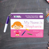 ABC Dry Erase Practice Cards for Girls