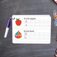 ABC Dry Erase Practice Cards for Girls