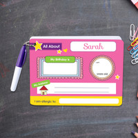 ABC Dry Erase Practice Cards for Girls
