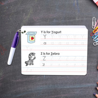 ABC Dry Erase Practice Cards for Girls