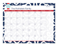 Gorgeous Blue Style Monthly Removable Wall Calendar