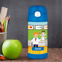 Boy Doctor's Visit Thermos Bottle