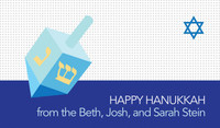 Happy Hanukkah From Our Family Hanukkah Calling Card