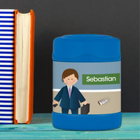 A Boy Crunching Numbers Thermos Food Jar