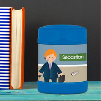 A Boy Crunching Numbers Thermos Food Jar