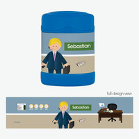 A Boy Crunching Numbers Thermos Food Jar