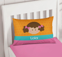 Just Like Me Girl Orange Pillowcase Cover