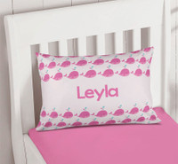 Sweet Pink Whale Pillowcase Cover