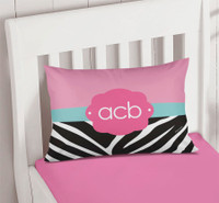 Zebra and pink Pillowcase Cover