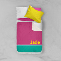 Linen Fuschia Style Sherpa Blanket