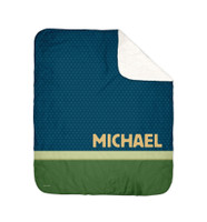 Midnight Green Sherpa Blanket