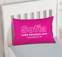 Modern Magenta Autograph Camp Pillowcase Cover