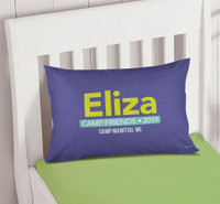 Linen Purple Style Autograph Camp Pillowcase Cover