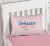 Cute Minimalist Name Autograph Camp Pillowcase Cover