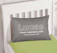 Modern Gray Autograph Camp Pillowcase Cover