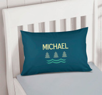 Summer Forest Blue Camp Pillowcase Cover