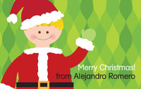 Boy In Santa Costume  Gift Tag