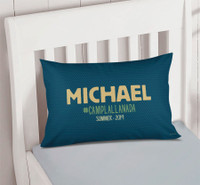 Midnight Green Autograph Camp Pillowcase Cover