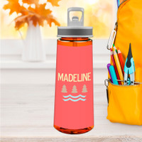 Summer Forest Orange Sports Water Bottle