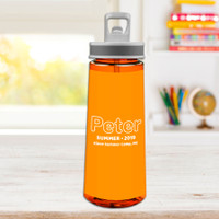 Modern Orange Sports Water Bottle
