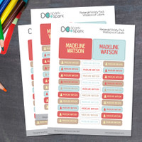 Summer Forest Orange Waterproof Labels Rectangular Pack