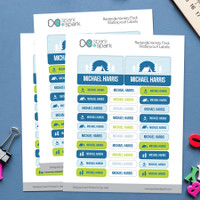 Explore Everywhere Blue Waterproof Labels