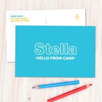 Modern Sky Blue Postcards