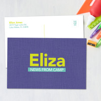 Linen Purple Style Postcards