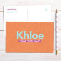 Linen Orange Style Postcards