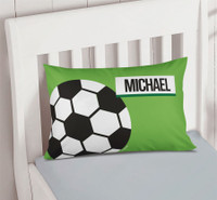 Soccer Fan Green Pillowcase Cover