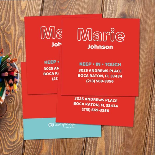 Modern Red Calling Cards