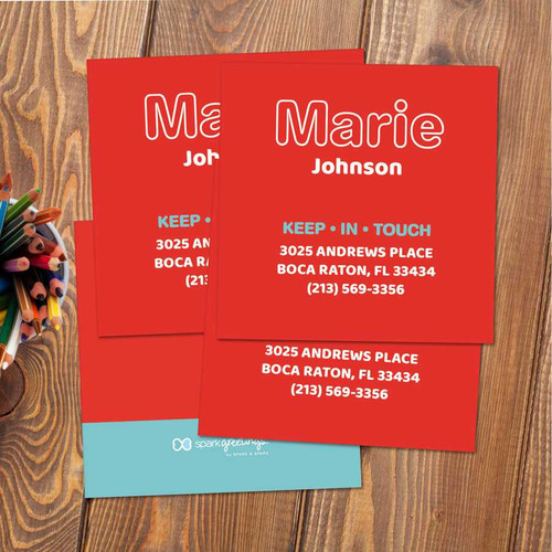 Modern Red Calling Cards