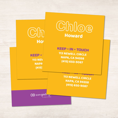 Modern Yellow Calling Cards