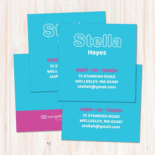 Modern Sky Blue Calling Cards