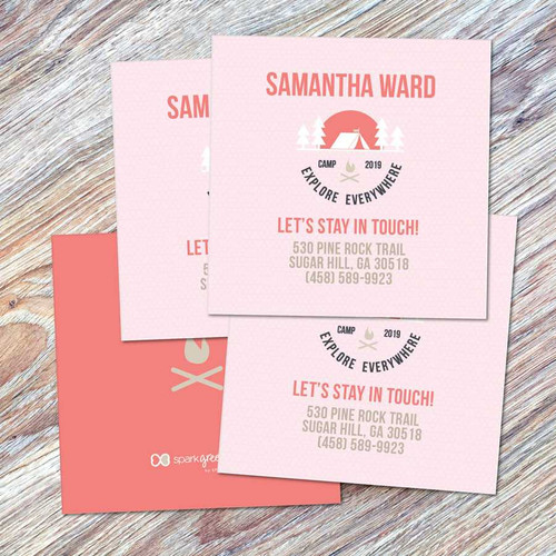 Explore Everywhere Pink Calling Cards