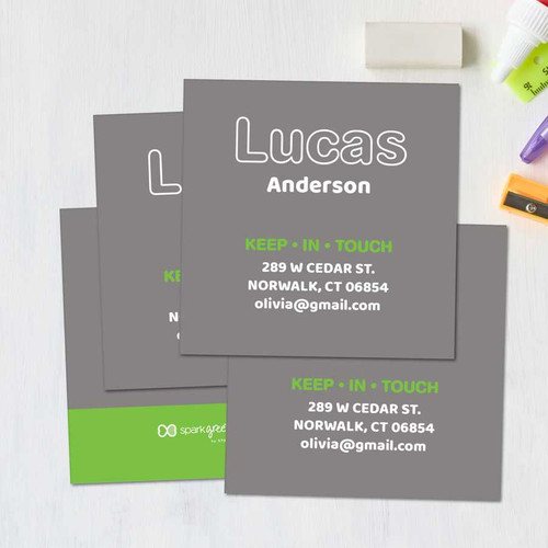 Modern Gray Calling Cards