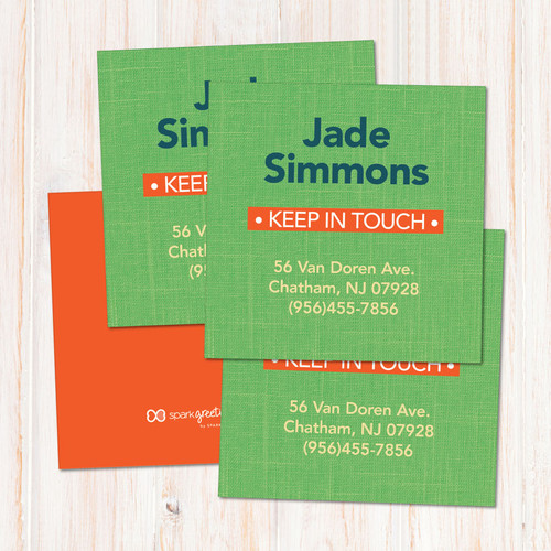 Linen Green Style Calling Cards