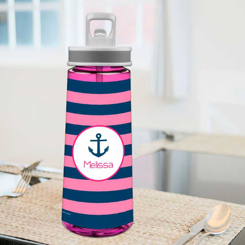 Let’s Sail Pink Sports Water Bottle