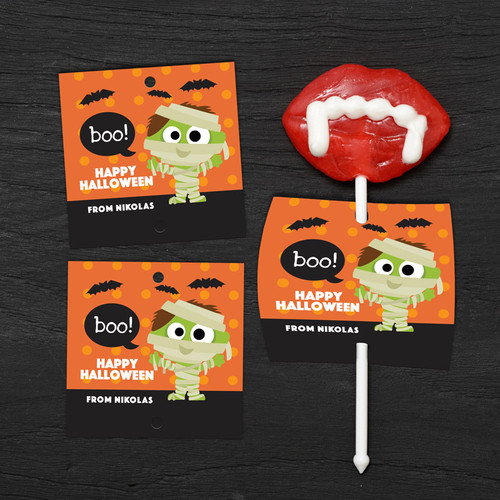 Scary Mummy Lollipop Cards
