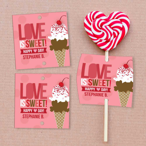Love Is Sweet Lollipop Cards Set