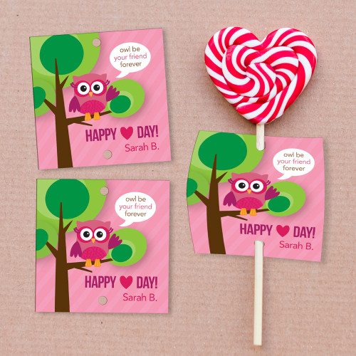 Owl Be Your Girlfriend Lollipop Cards Set