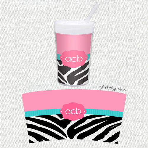 Zebra And Pink Toddler Cup