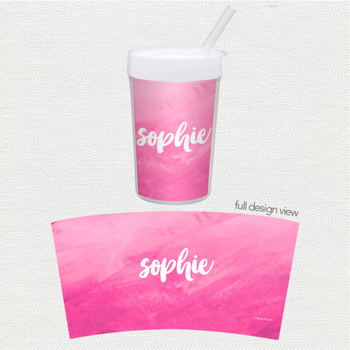 Bold Colorful Name Toddler Cup